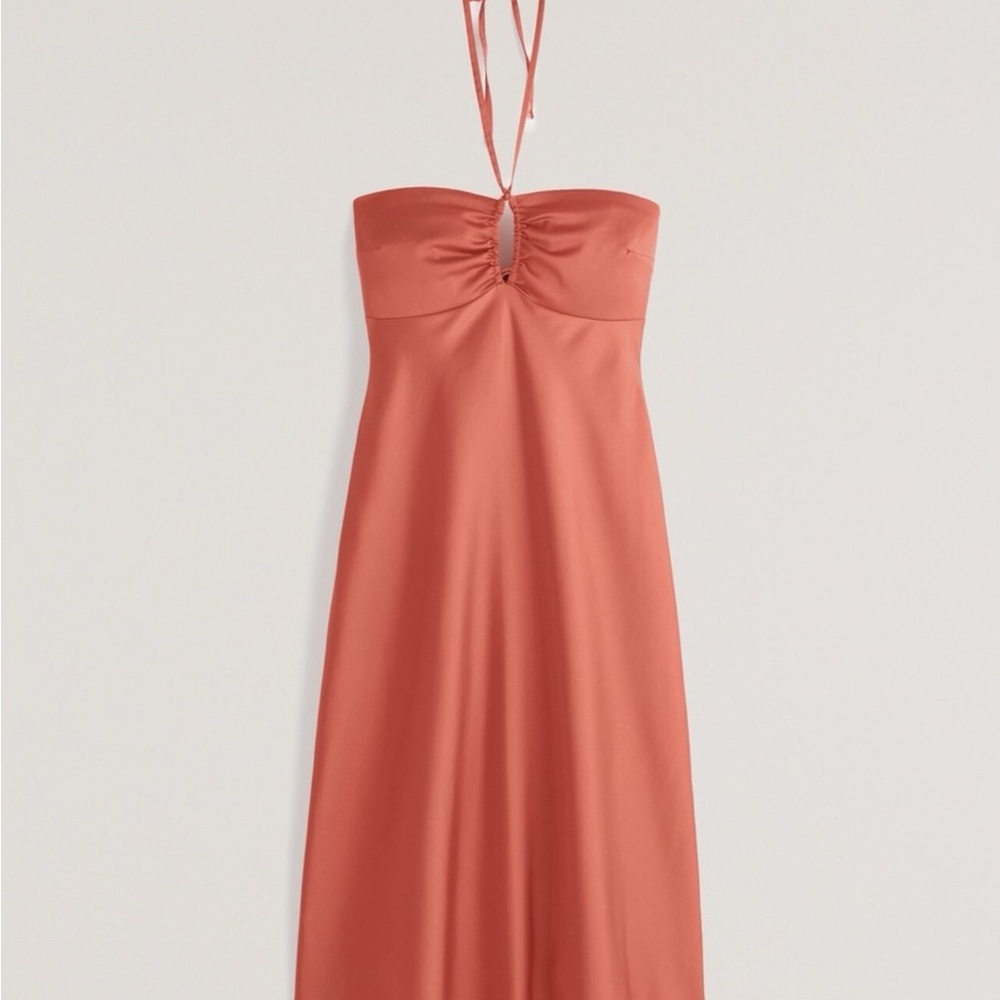 Abercrombie & Fitch Strapless Orange Dress